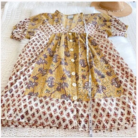 Free People Kinga Csilla Block Lollies Dress Cotton Printed Mini Boho 2 - Picture 6 of 7